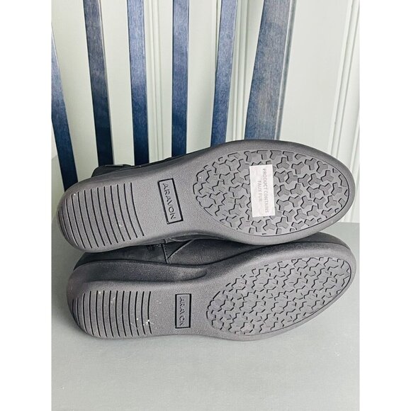 Aravon Fairlee Mid Boot Black Leather Size 8.5 2E Waterproof Women’s NEW Winter - Picture 2 of 7